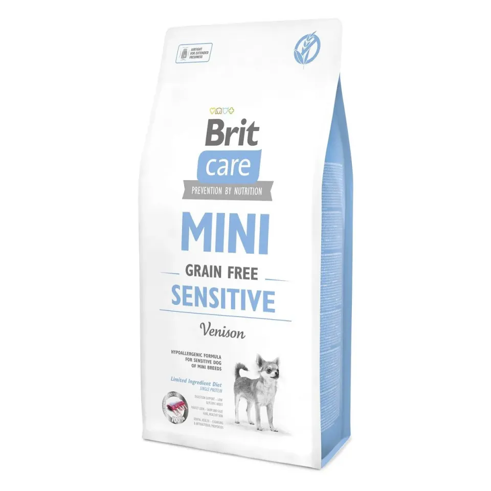 Фото Бріт Кеа для собак Корм Brit Care GF Mini Sensitive з олениною купити за ціною ₴3899.00
