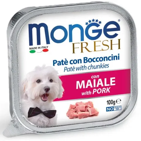 Корм вологий для собак Монж Monge Dog FRESH із свининою купити за ціною ₴53.00