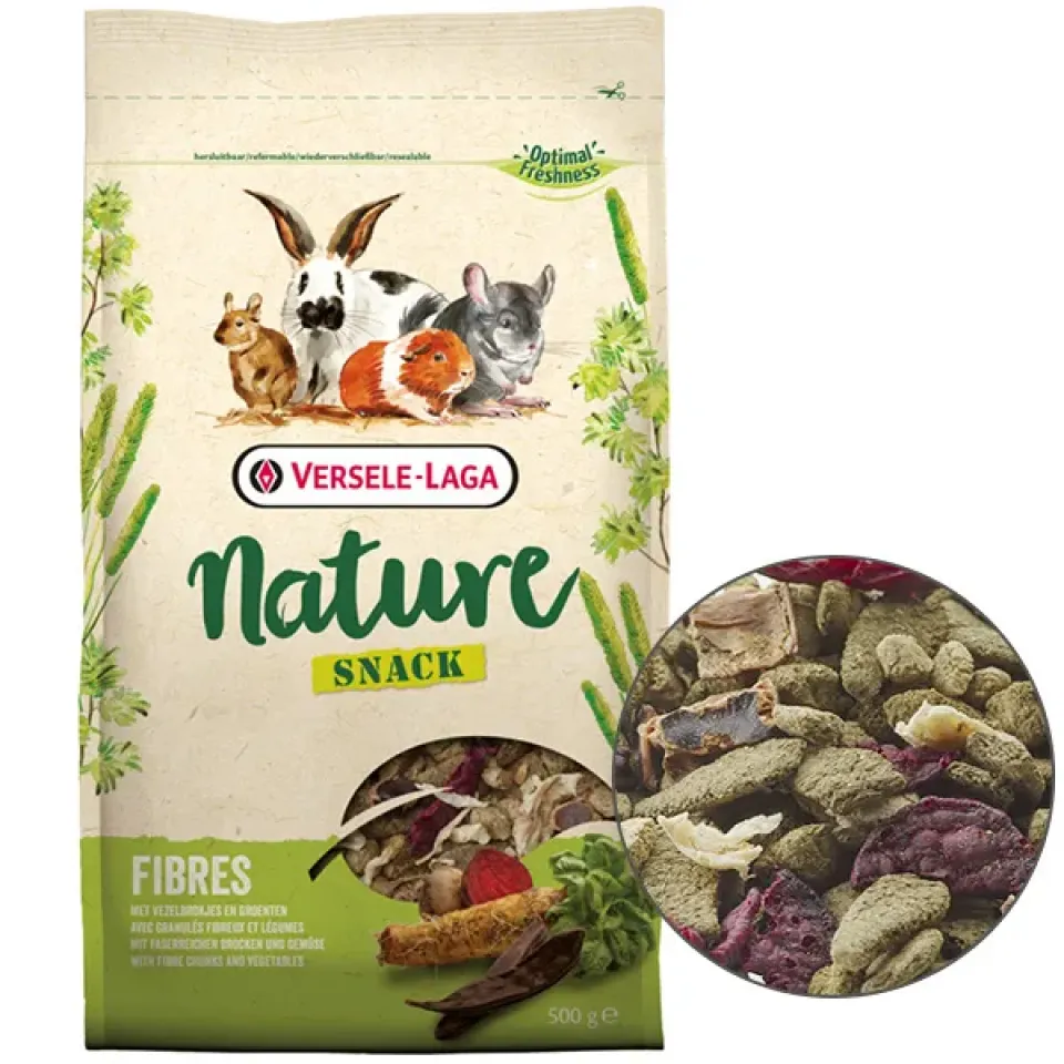 Фото Versele-Laga Nature Snack Fibres СНЕК НАТЮР КЛІТКОВИНА (Snack Fibres) корм для гризунів купити за ціною ₴277.00