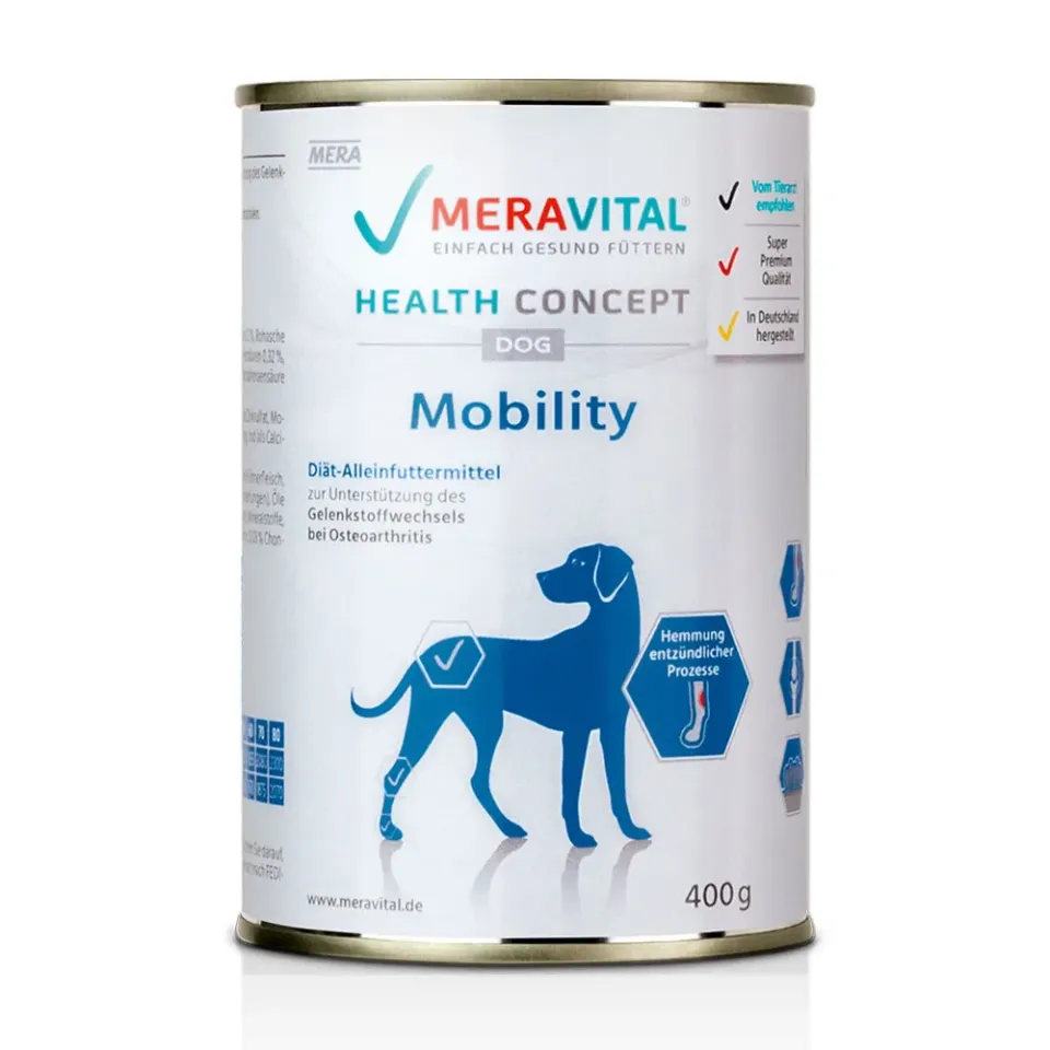 Фото Вологий корм MERA MVH Mobility консерви для дорослих собак при захворюваннях опорно-рухової системи 400 гр купити за ціною ₴262.80