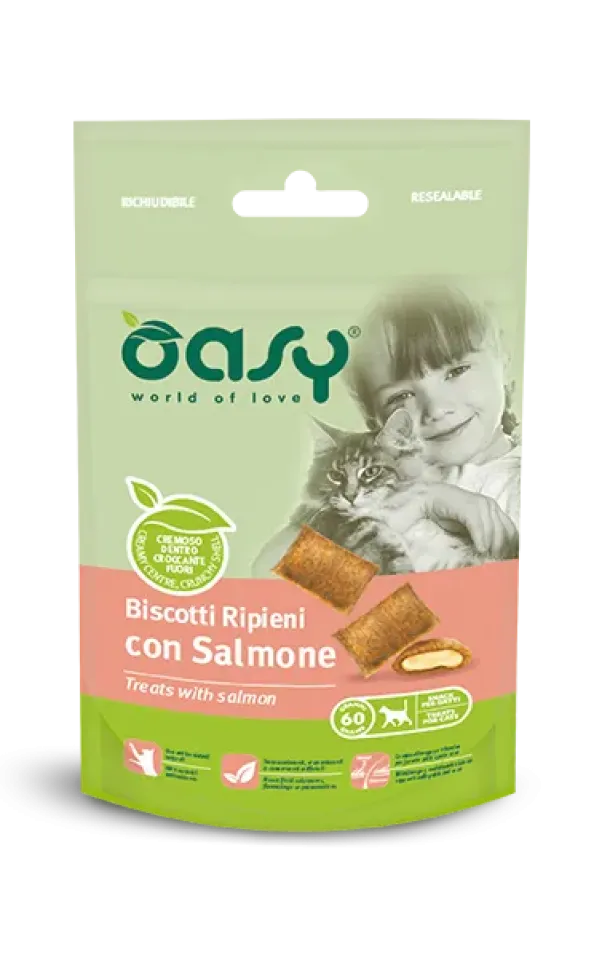 Фото Ласощі для котів OASY CAT TREATS Лосось купити за ціною ₴107.00
