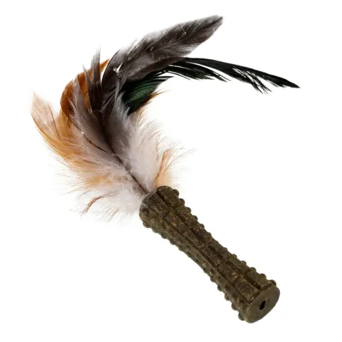 Іграшка для котів спресованного котяча м'ята з пером GiGwi Catnip, перо, котяча м'ята, 8 см купити за ціною ₴149.00