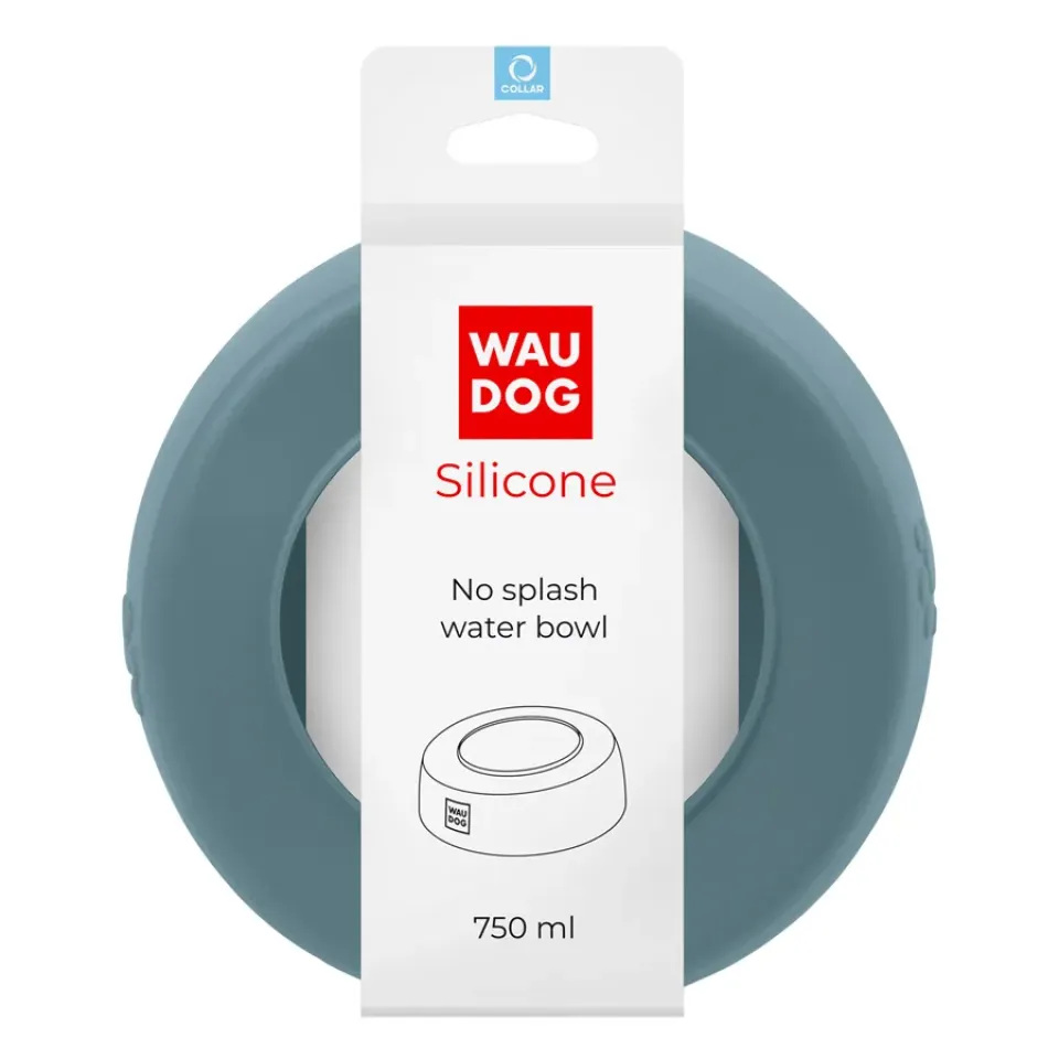 Фото Миска-непроливайка  WAUDOG Silicone, 750 мл сірий купити за ціною ₴281.00