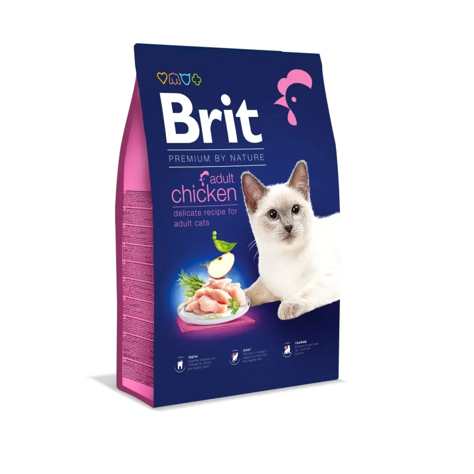 Фото Бріт преміум Корм для котів Brit Premium by Nature Cat Adult Chicken з куркою купити за ціною ₴2399.00