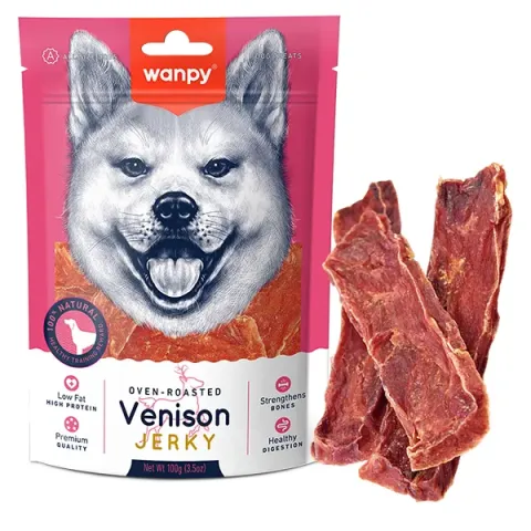Ванпі Wanpy Venison Jerky В’ЯЛЕНА ОЛЕНИНА З КАЧКОЮ СЛАЙСИ купити за ціною ₴174.00