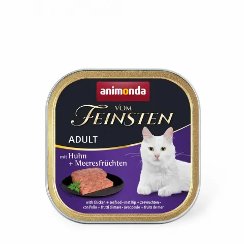 Корм для котів Animonda Vom Feinsten Adult with Chicken + Seafood (курка та морепродукти) купити за ціною ₴75.00