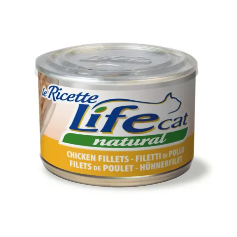 Вологий корм для котів ЛайфКет LifeCat Куряче філе купити за ціною ₴130.00