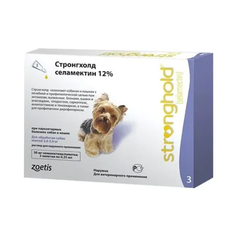 Стронгхолд для собак 1 піпетка 2.6-5 кг купити за ціною ₴293.00