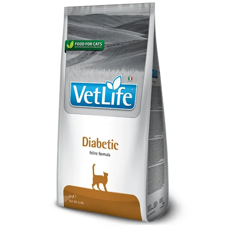 Фото Корм сухий для котів Фарміна Vet Life Diabetic для контролю рівня глюкози в крові при цукровому діабеті купити за ціною ₴396.00