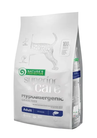 Сухий гіпоалергенний беззерновий корм для дорослих собак всіх порід Superior Care Hypoallergenic Grain Free Adult All Breeds купити за ціною ₴1015.00