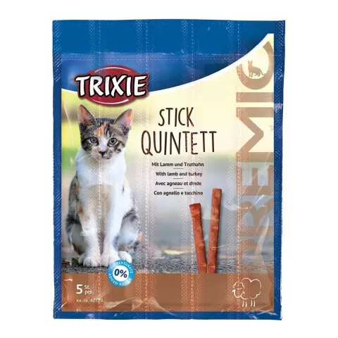 Ласощі Trixie для котів Тріксі Преміо "Quadro-Sticks" палички ягня/індичка 5г * 5шт/упак купити за ціною ₴89.00
