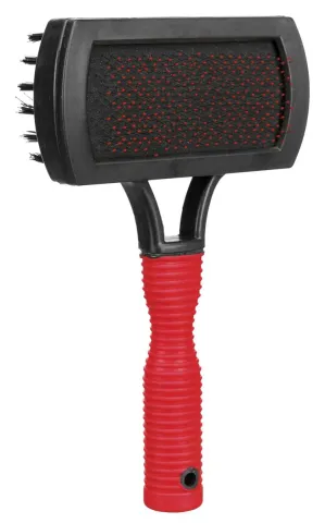 Щітка-пуходерка Trixie двостороння, з гумовою ручкою та захисними кульками 10 см / 17 см купити за ціною ₴209.00