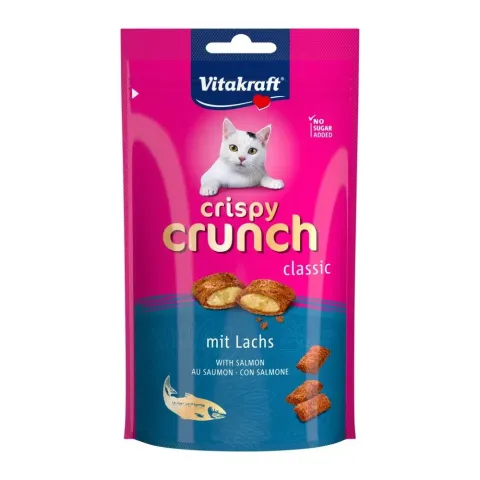 Подушечки Vitakraft для котів Crispy Crunch лосось 60г купити за ціною ₴152.00