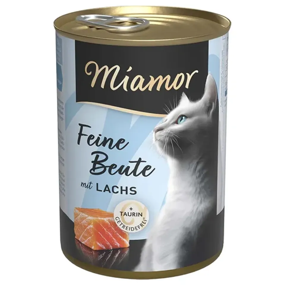 Фото Miamor Feine Beute mit Lachs МІАМОР ФАЙНЕ БАЙТЕ ЛОСОСЬ беззерновий повнораціонний вологий корм для к купити за ціною ₴144.00