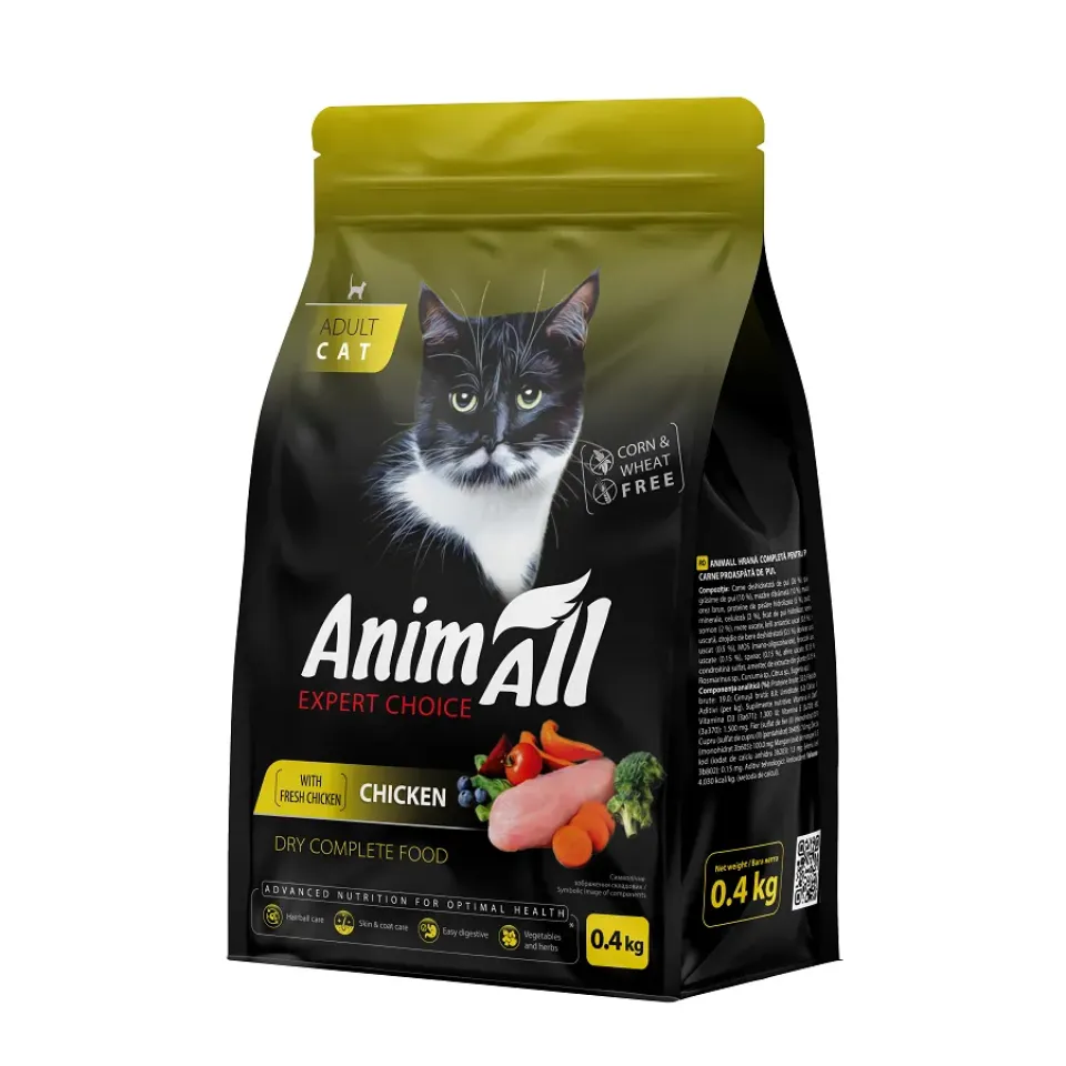 Фото АнімАлл Повнораціонний сухий корм для котів зі свіжою куркою AnimAll купити за ціною ₴135.90