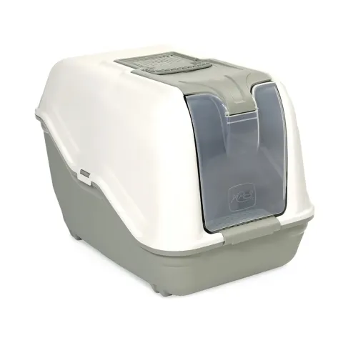 Пластиковий закритий туалет-бокс для котів NETTA CLOSE LIGHT GREEN з фільтром проти запахів з активованим вугіллям і лопаткою, 51x39x40 см. купити за ціною ₴969.80