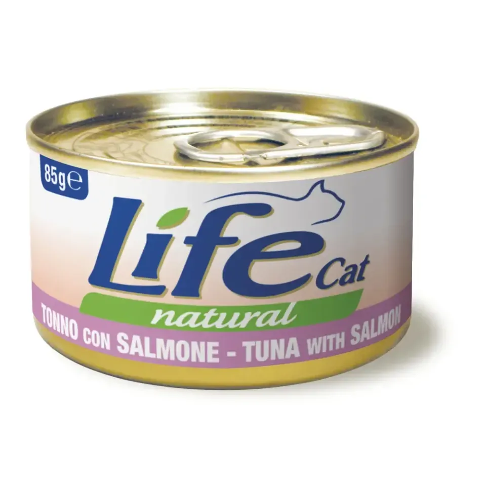Фото Вологий корм для котів ЛайфКет LifeCat Тунець з лососем купити за ціною ₴130.00