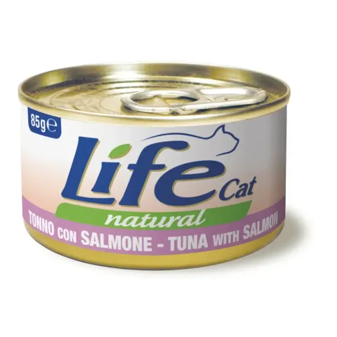 Вологий корм для котів ЛайфКет LifeCat Тунець з лососем купити за ціною ₴130.00