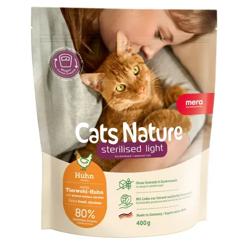 MC Nature Sterilised Light Chiken (Huhn)  корм для  стерилізованих та кастрованих котів з куркою, 40 купити за ціною ₴319.20