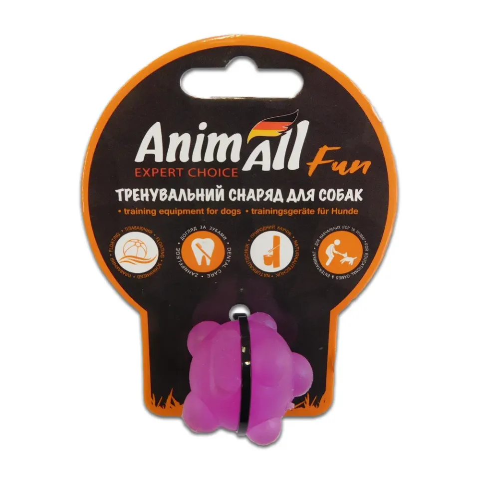 Фото Іграшка для тварин AnimAll Fun 88134 Куля молекула 3 см Фіолетова для собак та котів купити за ціною ₴30.00