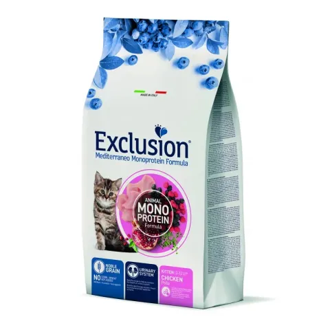Ексклюжн кіттен Exclusion Kitten Chicken корм для кошенят з куркою 300г купити за ціною ₴272.00
