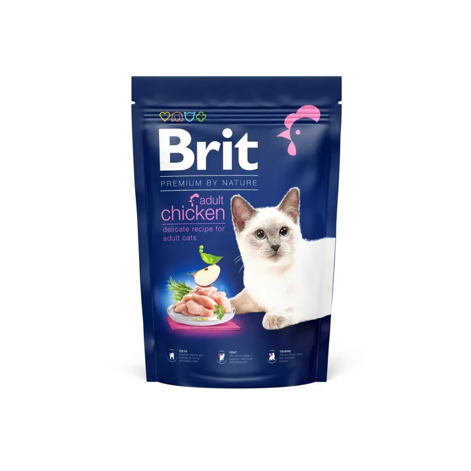 Фото Бріт преміум Корм для котів Brit Premium by Nature Cat Adult з куркою купити за ціною ₴529.00