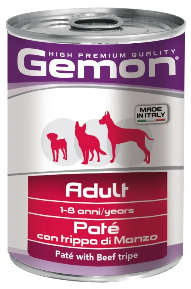 Фото Корм вологий для собак Монж GEMON Dog Wet Adult паштет з яловичим рубцем купити за ціною ₴92.00