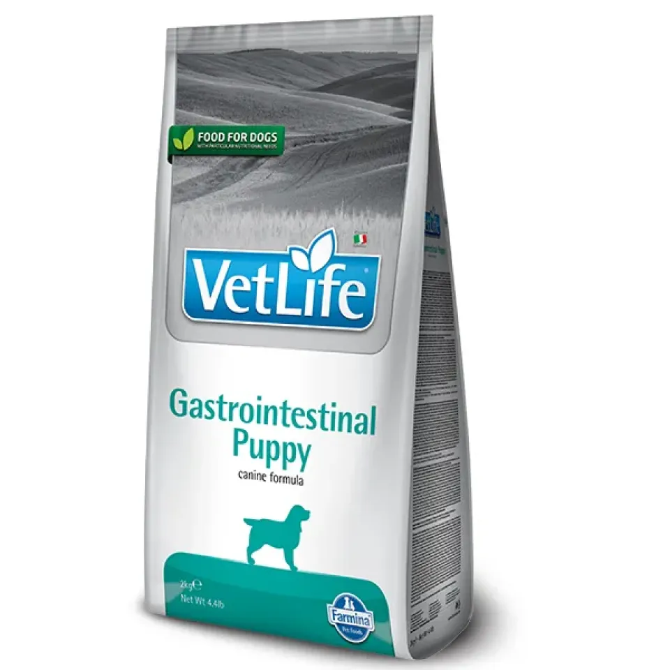 Фото Корм для цуценят Фарміна Vet Life Gastrointestinal Puppy при захворюванні ШКТ купити за ціною ₴1250.00