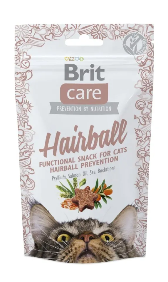 Фото Бріт Кеа для котів Ласощі Brit Care Hairball з качкою купити за ціною ₴129.00