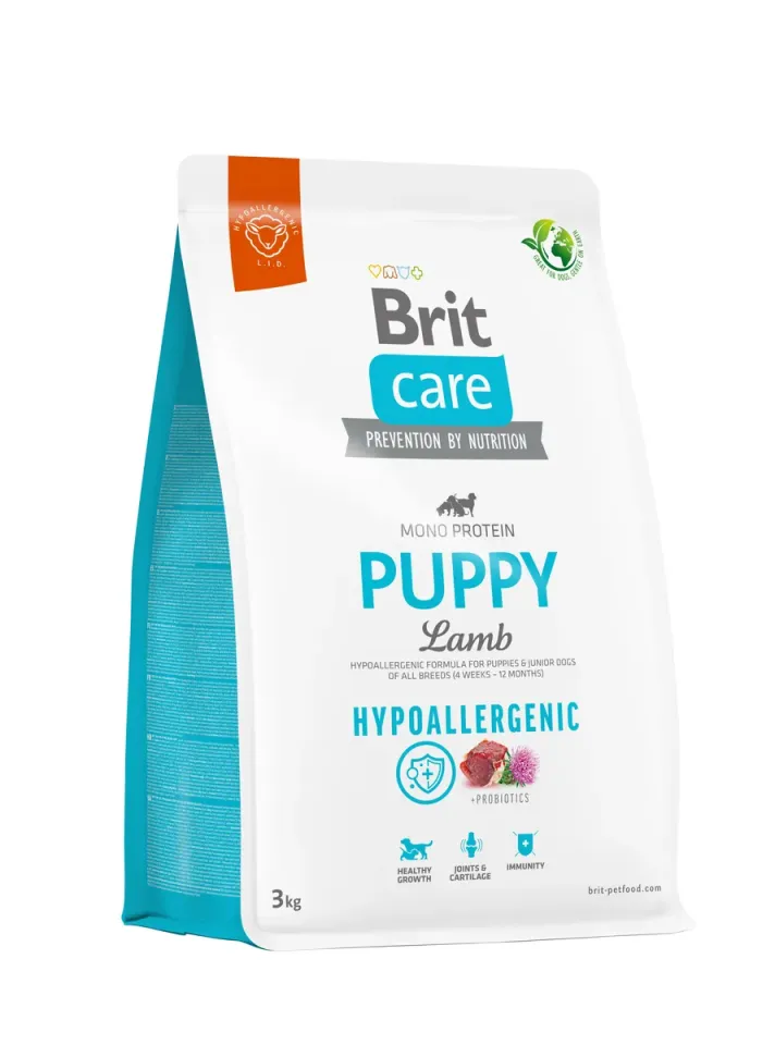 Фото Бріт Кеа для собак Корм для цуценят всіх порід Brit Care Dog Hypoallergenic Puppy з ягням купити за ціною ₴1179.00