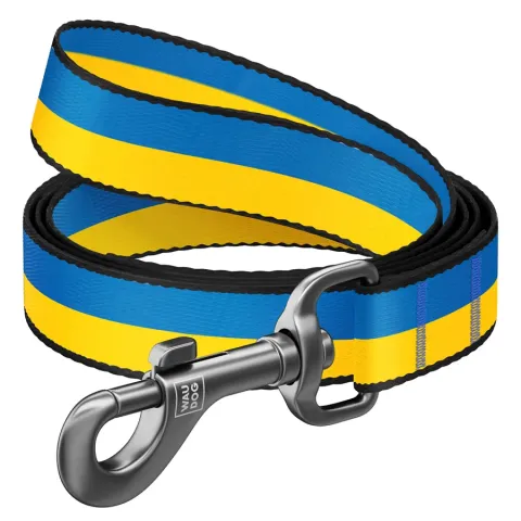 Повідець для собак з нейлону WAUDOG Nylon малюнок "Colors of freedom", розмір M, Ш 20 мм, Д 122 см купити за ціною ₴286.00