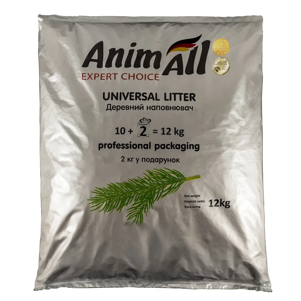 Фото Деревний наповнювач AnimAll без запаху 12 кг купити за ціною ₴449.00