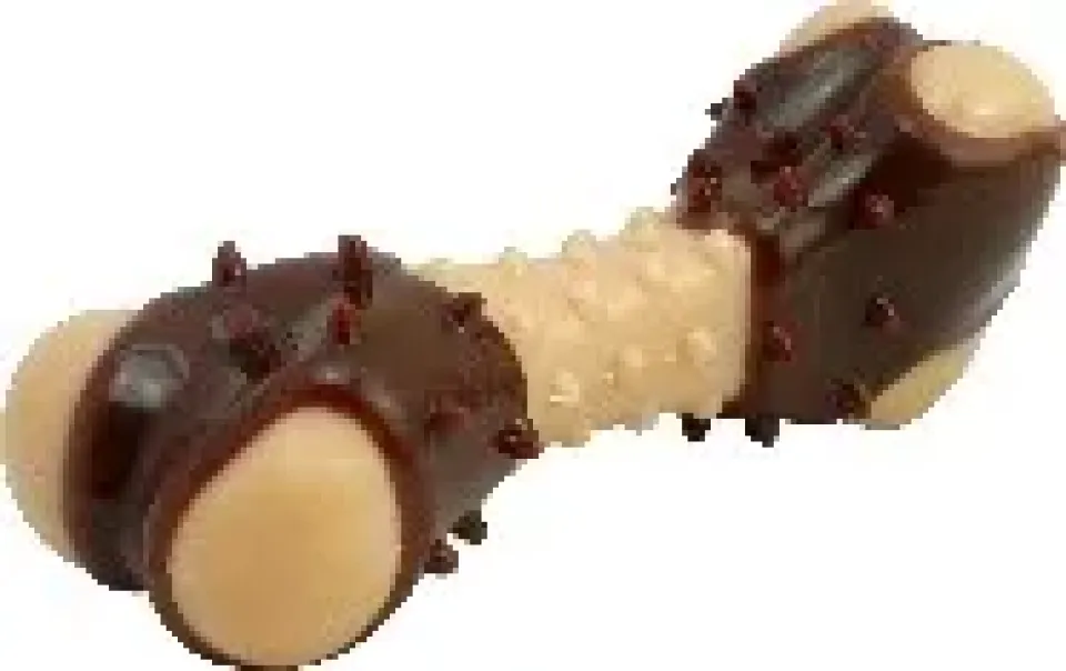 Фото AGrizZzly Іграшка кістка з ароматом м'яса S, beige/brown купити за ціною ₴166.00