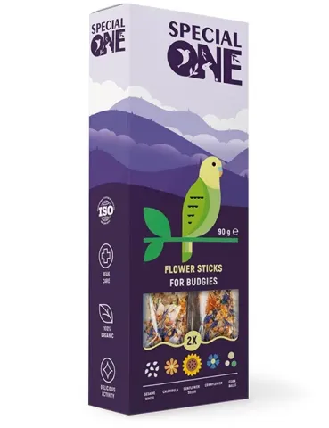 Палички SPECIAL ONE "Квіткові" для хвилястих папуг, 90г купити за ціною ₴107.00