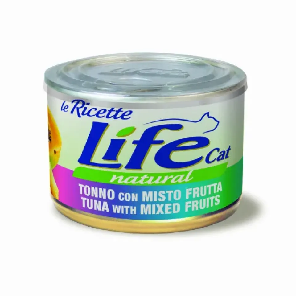 Фото Вологий корм для котів ЛайфКет LifeCat Тунець з фруктовим міксом купити за ціною ₴130.00