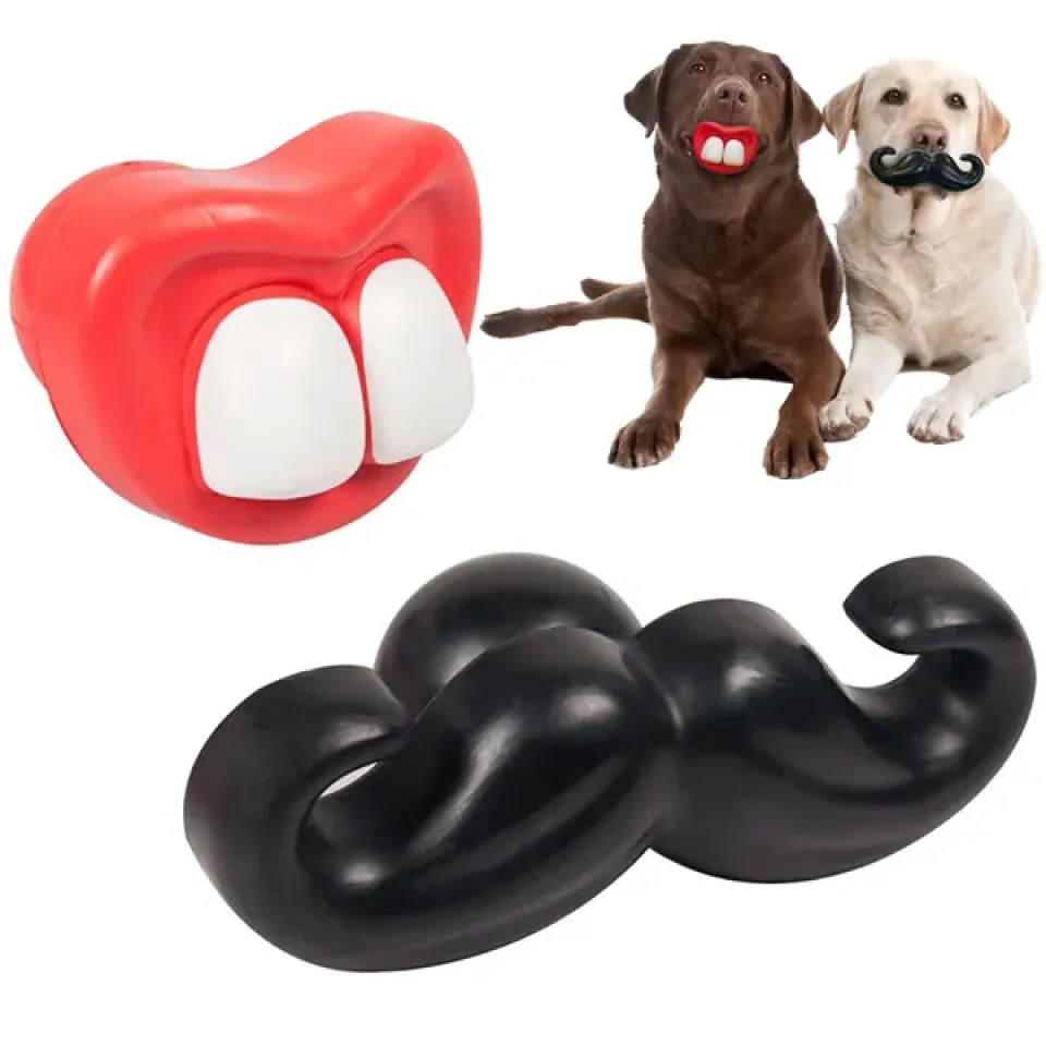 Фото Гумова іграшка для собак ФЛАМІНГО Flamingo Toy Rubber Moustache/Mouth купити за ціною ₴395.00