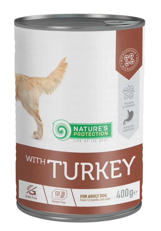 Фото Вологий корм для дорослих собак з індичкою Nature's Protection Nature’s Protection with Turkey купити за ціною ₴249.00
