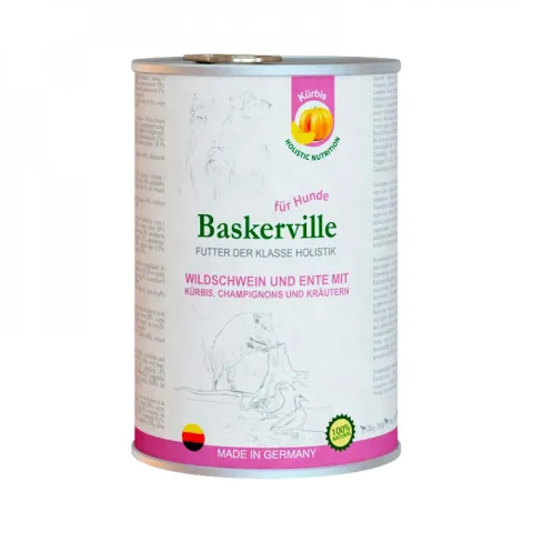 Корм вологий для собак Baskerville з кабаном, качкою та гарбузом (Баскервіль), 400г купити за ціною ₴161.00
