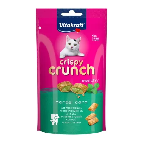 Подушечки Vitakraft для котів Crispy Crunch м'ята для зубів 60г купити за ціною ₴152.00