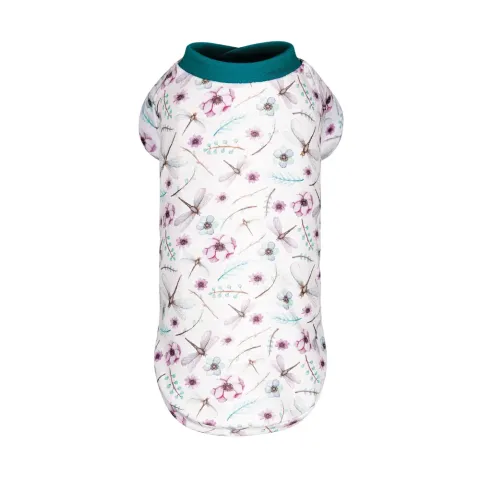 Футболка Pet Fashion Flora для собак бавовна трикотаж біла з квітковим принтом XS купити за ціною ₴461.00