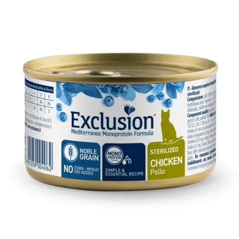 Exclusion Sterilized Chicken корм для стерилізованих котів з куркою 85 г купити за ціною ₴89.00
