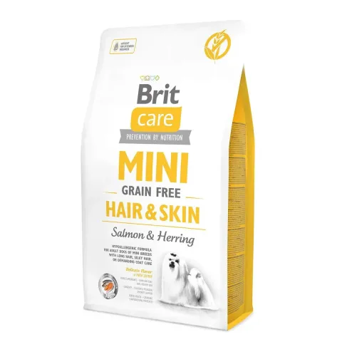Бріт Кеа для собак Корм Brit Care Mini Hair & Skin з лососем та оселедцем купити за ціною ₴1079.00