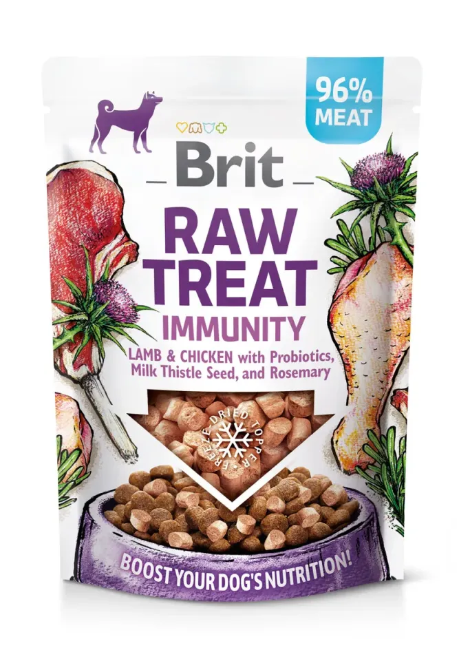 Фото Бріт Кеа для собак Ласощі Brit Raw Treat Immunity Freeze-dried з ягням та куркою купити за ціною ₴238.00