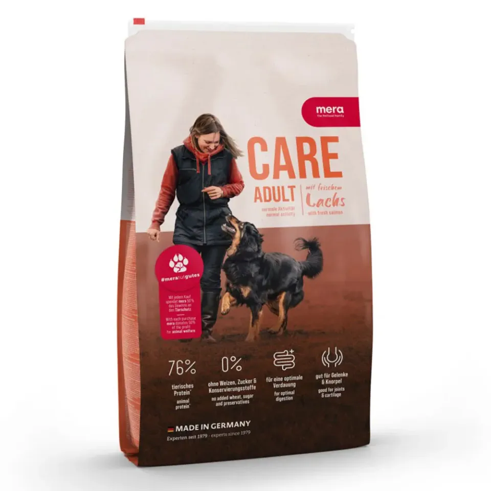 Фото MERA (Мера) CARE Adult Salmon корм для дорослих собак з лососем, 1 кг купити за ціною ₴366.70