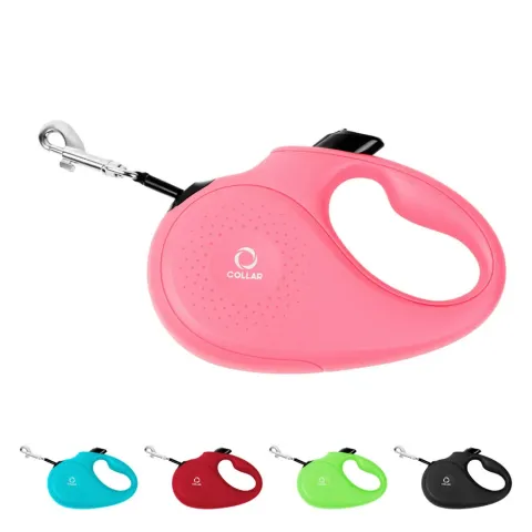 Повідець-рулетка CoLLaR для собак, розмір XS, 12 кг, 3 м, стрічка рожевий купити за ціною ₴432.00
