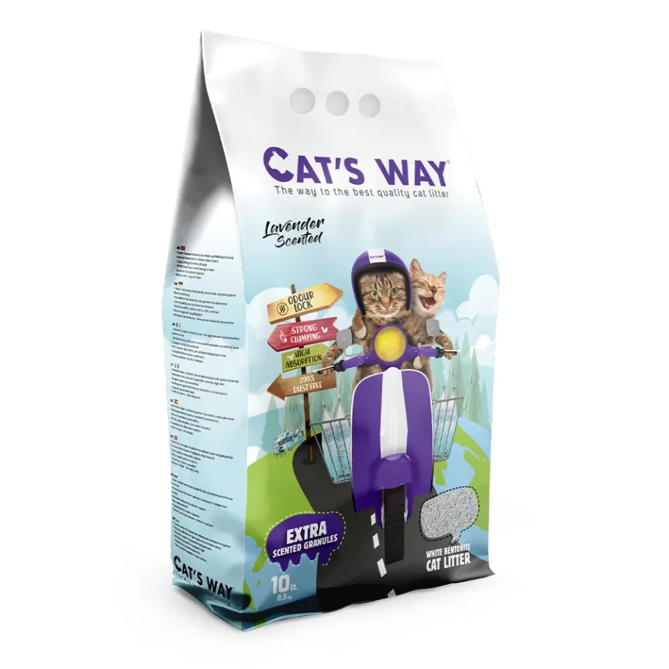 Фото Кетс вей лаванда Бентонітовий наповнювач CAT'S WAY Lavander купити за ціною ₴423.90