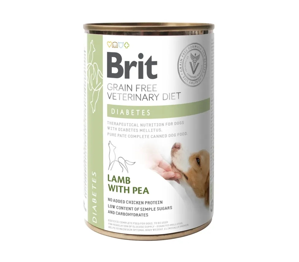 Фото Brit VetDiets Dog Grain Free Diabetes з ягням купити за ціною ₴279.00