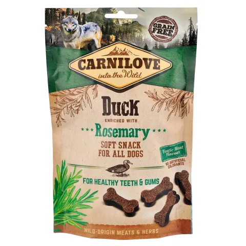 Карнілав для собак Ласощі Carnilove Dog Semi Moist з качкою та малиною купити за ціною ₴229.00