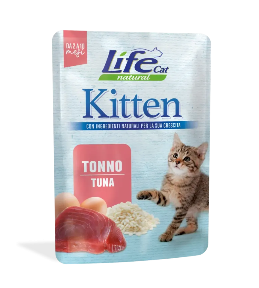 Фото Вологий корм для котів ЛайфКет LifeCat Тунець для котят купити за ціною ₴73.00