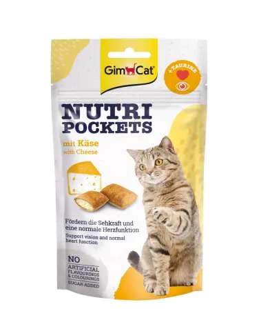 ДжимКет Нутрі Покетс для котів  Вітамінні ласощі GimCat Nutri Pockets з сиром і таурином купити за ціною ₴139.00